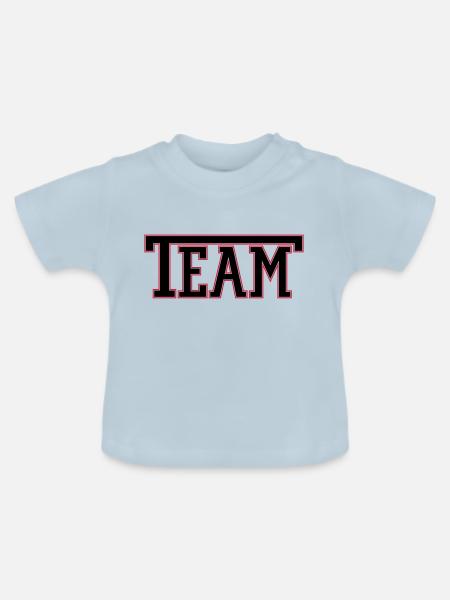 Team Font - Baby Bio-T-Shirt mit Rundhals - Hellblau
