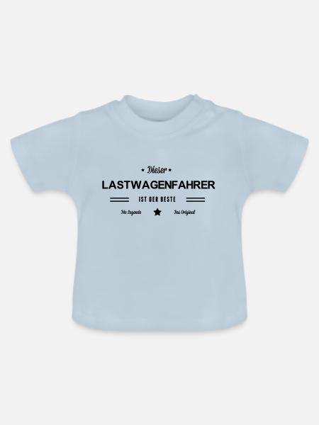 Bester Lastwagenfahrer - Baby Bio-T-Shirt mit Rundhals - Hellblau