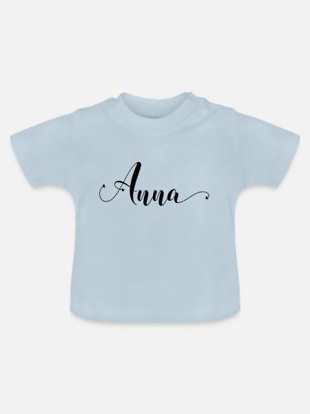 anna - Baby Bio-T-Shirt mit Rundhals - Hellblau