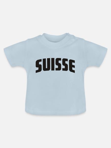 SUISSE - Baby Bio-T-Shirt mit Rundhals - Hellblau
