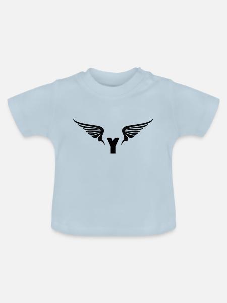 Pegasus Y - Baby Bio-T-Shirt mit Rundhals - Hellblau