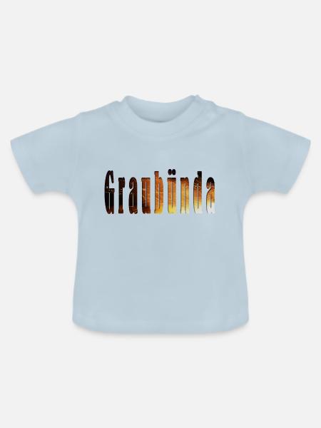 graubünda - Baby Bio-T-Shirt mit Rundhals - Hellblau
