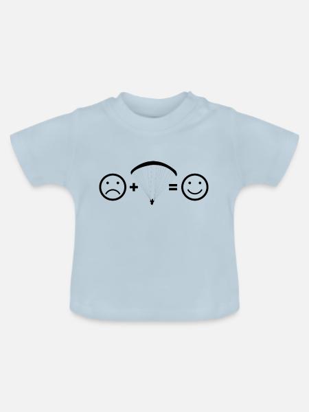 Lustiges Gleitschirm - Baby Bio-T-Shirt mit Rundhals - Hellblau