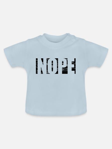Kratzer Nope Logo - Baby Bio-T-Shirt mit Rundhals - Hellblau