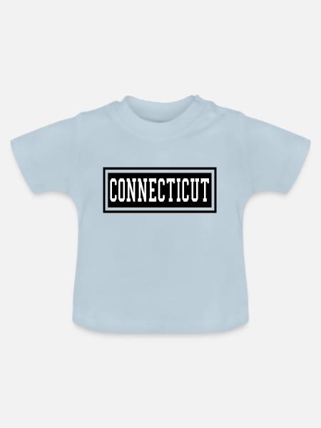 Connecticut - Baby Bio-T-Shirt mit Rundhals - Hellblau