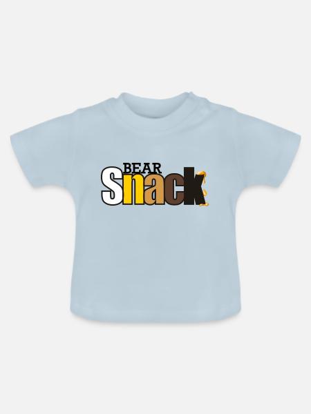 Bear Snack - Baby Bio-T-Shirt mit Rundhals - Hellblau