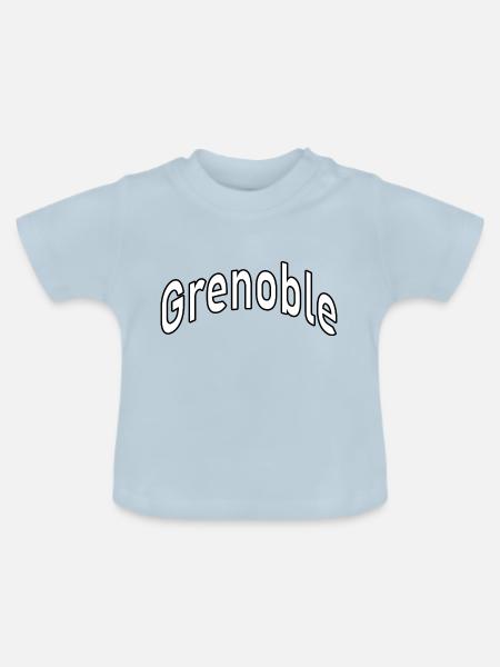 Grenoble - Baby Bio-T-Shirt mit Rundhals - Hellblau