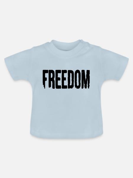 Freedom - Baby Bio-T-Shirt mit Rundhals - Hellblau
