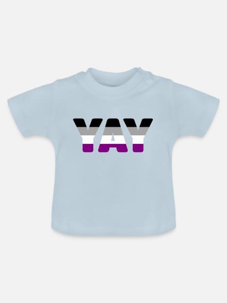 YAY asexuell - Baby Bio-T-Shirt mit Rundhals - Hellblau
