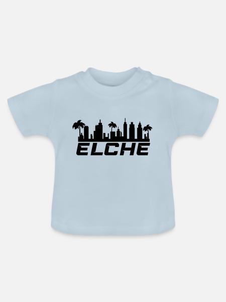 elche - Baby Bio-T-Shirt mit Rundhals - Hellblau