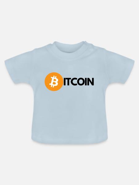Krypto BITCOIN 1 - Baby Bio-T-Shirt mit Rundhals - Hellblau