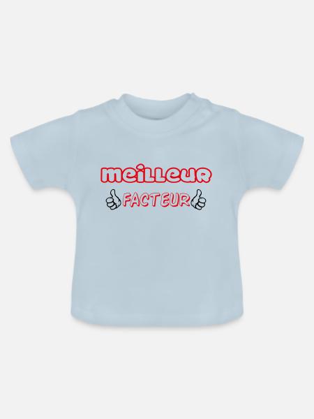BESTER FAKTOR - Baby Bio-T-Shirt mit Rundhals - Hellblau