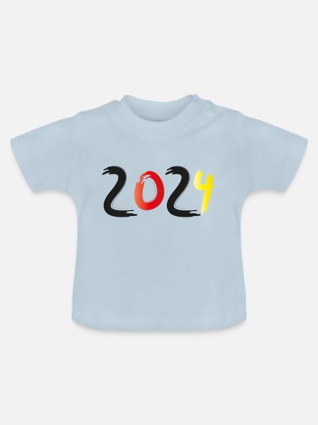 2024 - Baby Bio-T-Shirt mit Rundhals - Hellblau
