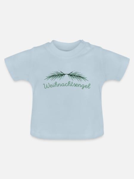 Weihnachtsengel - Weihnachtsdesign - Baby Bio-T-Shirt mit Rundhals - Hellblau