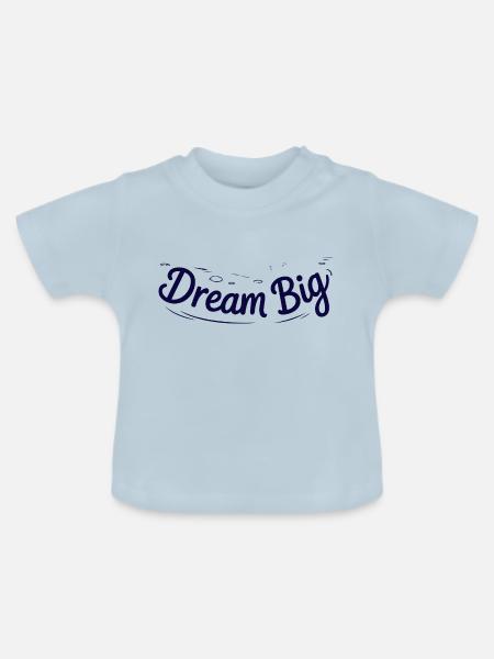 GROSSE TRÄUME - Baby Bio-T-Shirt mit Rundhals - Hellblau