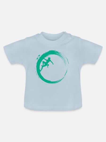 Bouldering - Baby Bio-T-Shirt mit Rundhals - Hellblau