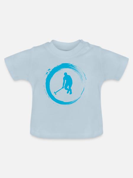 Hockey - Baby Bio-T-Shirt mit Rundhals - Hellblau