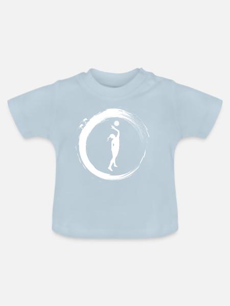 Beachvolleyball - Baby Bio-T-Shirt mit Rundhals - Hellblau