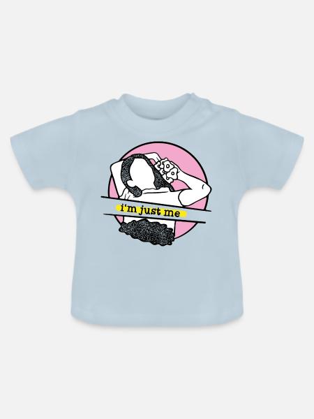 Im just me - Baby Bio-T-Shirt mit Rundhals - Hellblau