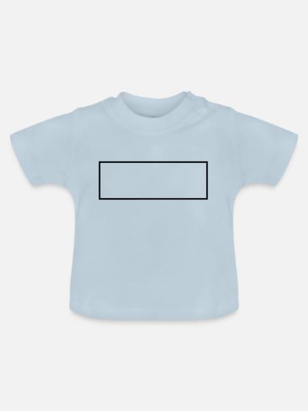 Rahmen - Baby Bio-T-Shirt mit Rundhals - Hellblau