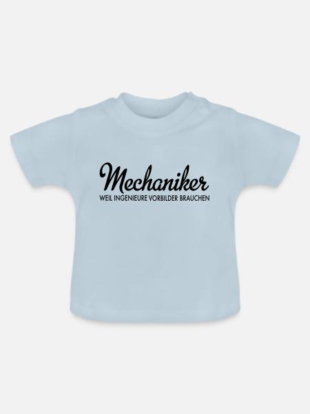 Mechaniker - Baby Bio-T-Shirt mit Rundhals - Hellblau