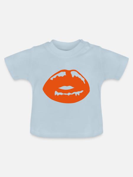 küsst die Mundlippen 11 - Baby Bio-T-Shirt mit Rundhals - Hellblau
