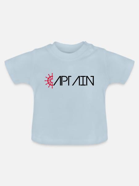 Captain Logo - Baby Bio-T-Shirt mit Rundhals - Hellblau