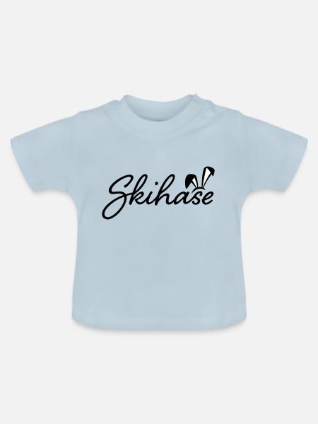 SKIHASE - Baby Bio-T-Shirt mit Rundhals - Hellblau