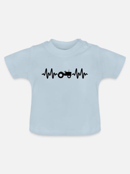 Traktor - Baby Bio-T-Shirt mit Rundhals - Hellblau