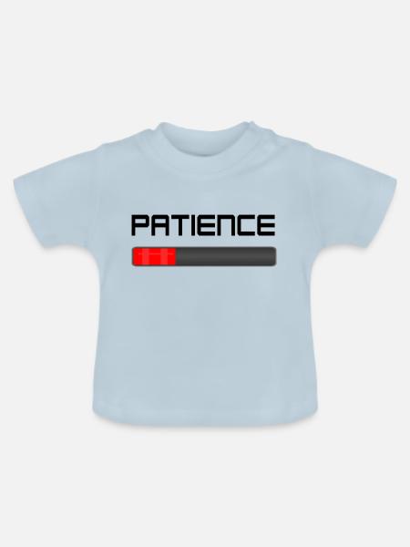 Geduld - Baby Bio-T-Shirt mit Rundhals - Hellblau