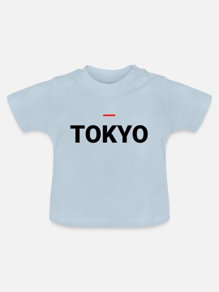 Tokio – Japan-Typografie - Baby Bio-T-Shirt mit Rundhals - Hellblau