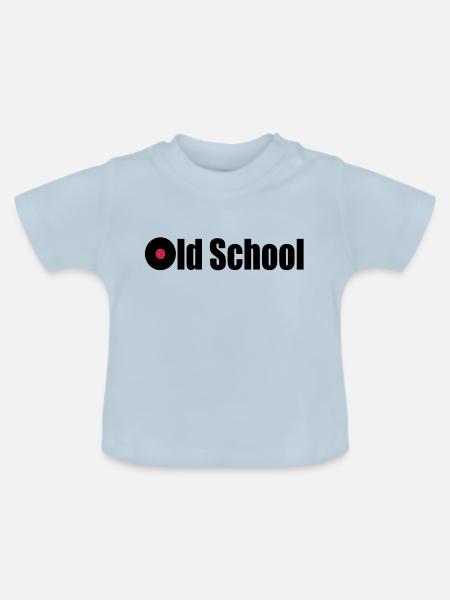 old school - Baby Bio-T-Shirt mit Rundhals - Hellblau