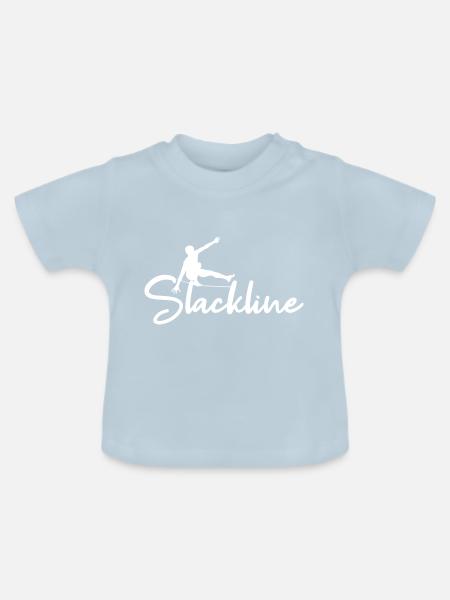 Slackline - Baby Bio-T-Shirt mit Rundhals - Hellblau