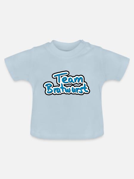 Team Bratwurst - Baby Bio-T-Shirt mit Rundhals - Hellblau