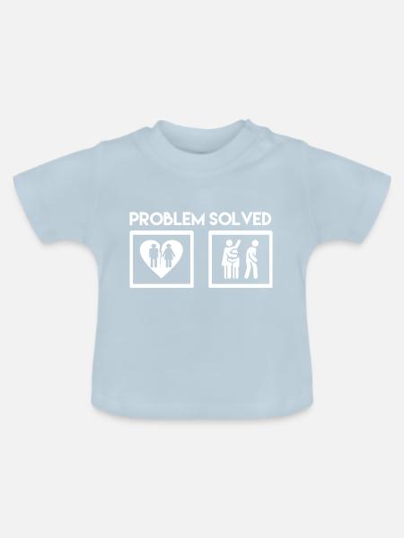 Funny Problem Solved Divorce - Baby Bio-T-Shirt mit Rundhals - Hellblau