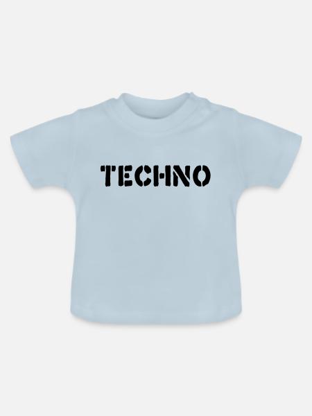 Techno__V001 - Baby Bio-T-Shirt mit Rundhals - Hellblau