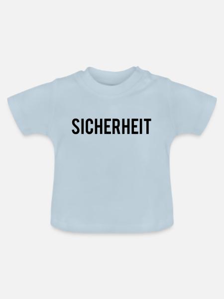 sicherheit - Baby Bio-T-Shirt mit Rundhals - Hellblau