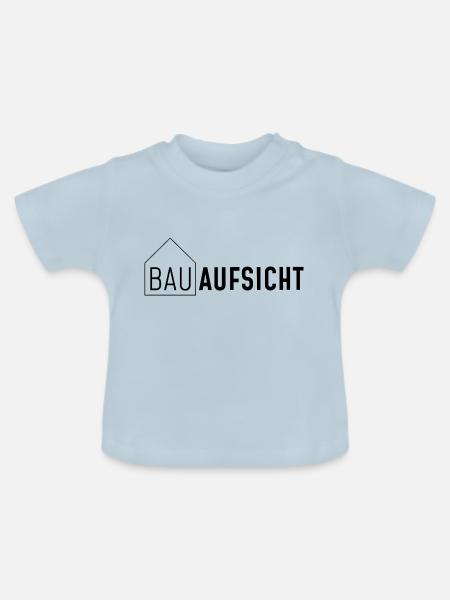 Bauaufsicht - Baby Bio-T-Shirt mit Rundhals - Hellblau