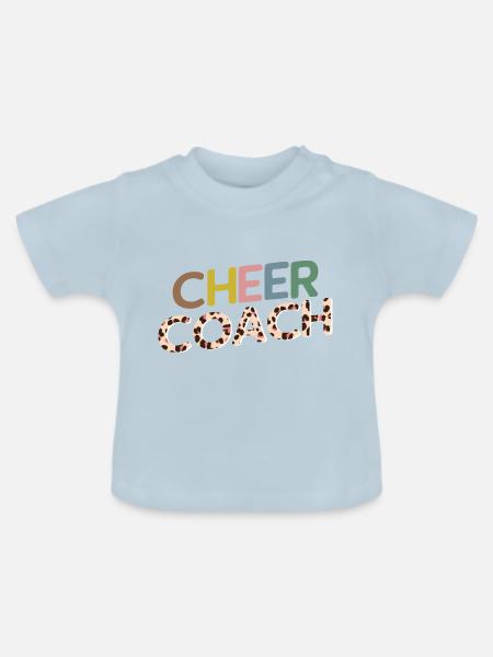 Cheer Coach Cheerleading - Baby Bio-T-Shirt mit Rundhals - Hellblau