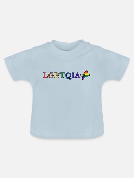 LGBTQIA+ - Baby Bio-T-Shirt mit Rundhals - Hellblau