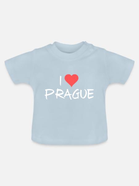 Prag - Baby Bio-T-Shirt mit Rundhals - Hellblau