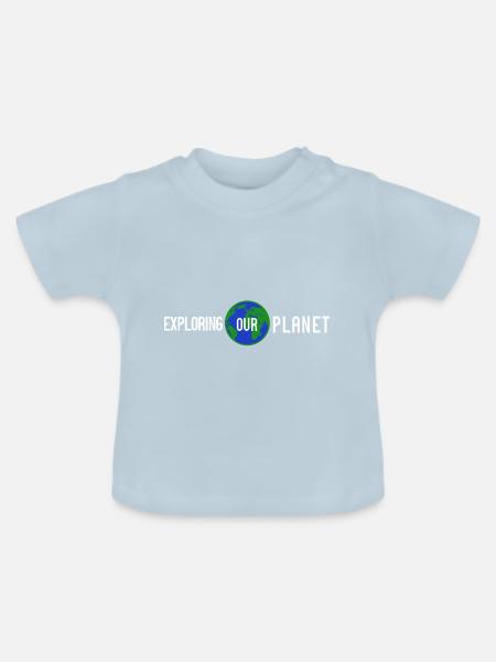 Weltenbummler - Exploring our Planet - Baby Bio-T-Shirt mit Rundhals - Hellblau