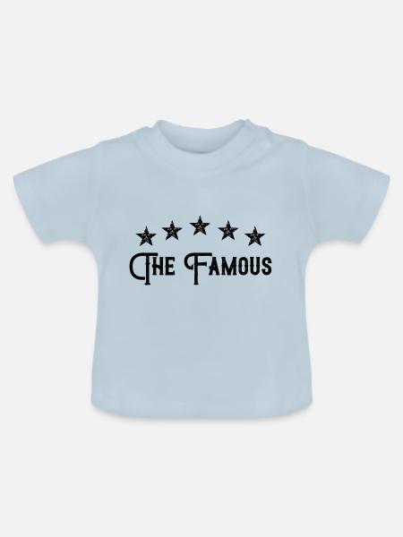 Der Berühmte - Design 6 - Baby Bio-T-Shirt mit Rundhals - Hellblau