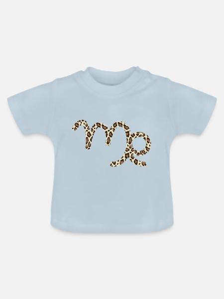 Sternzeichen Jungfrau - Baby Bio-T-Shirt mit Rundhals - Hellblau