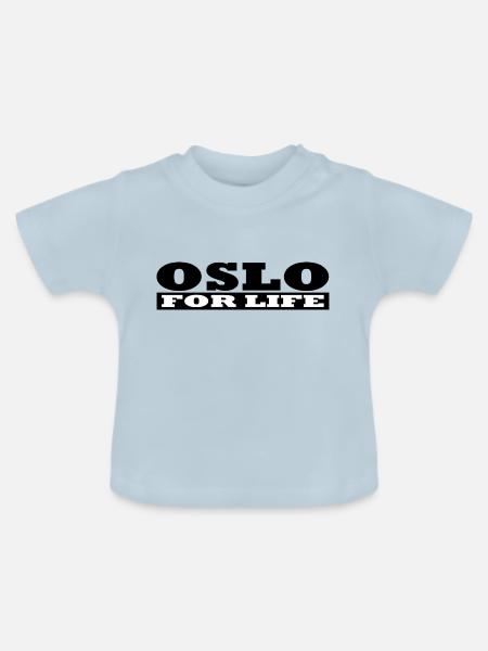 Oslo fürs Leben - Baby Bio-T-Shirt mit Rundhals - Hellblau