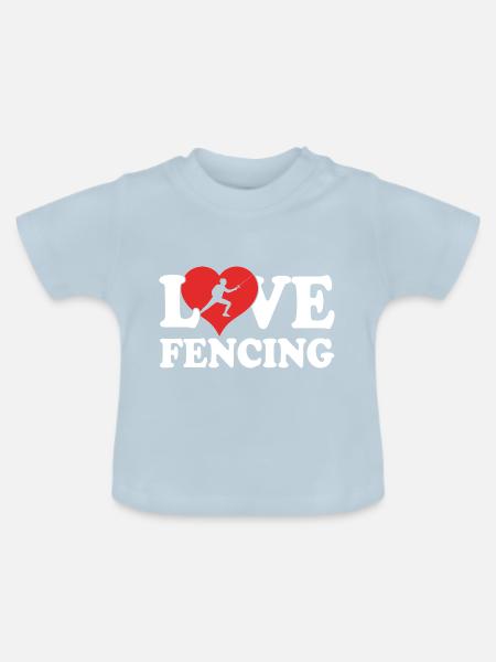 Fechten - Baby Bio-T-Shirt mit Rundhals - Hellblau
