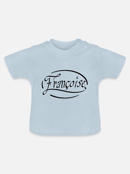 Françoise - Baby Bio-T-Shirt mit Rundhals - Hellblau