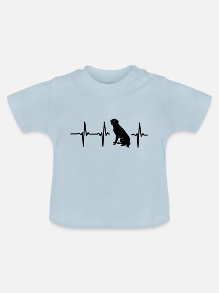 EIN HERZ FÜR HUNDE! - Baby Bio-T-Shirt mit Rundhals - Hellblau