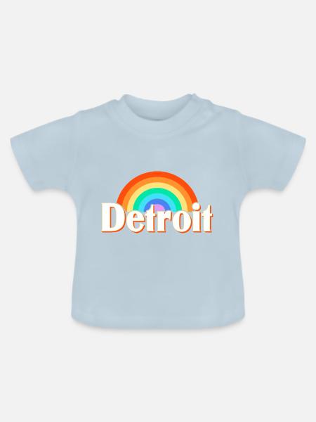 Detroit - Baby Bio-T-Shirt mit Rundhals - Hellblau