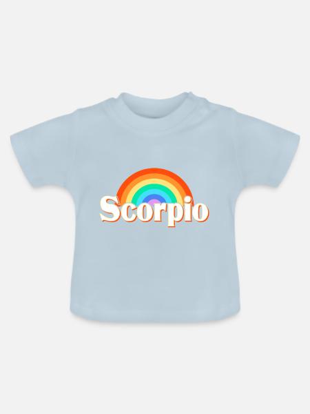 Sternzeichen Skorpion - Baby Bio-T-Shirt mit Rundhals - Hellblau